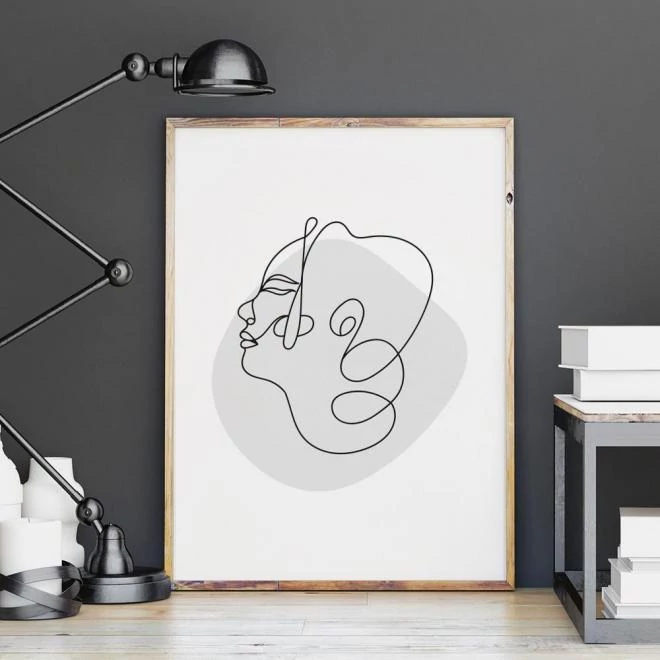 Minimalista, arc motívumú plakát