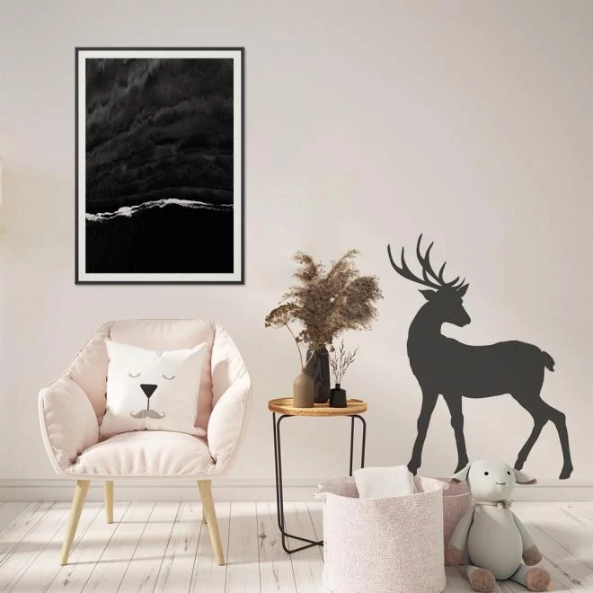 Szarvas motívumú, dekoratív falmatrica