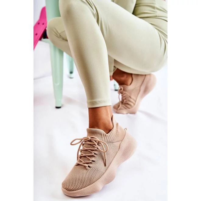 Sötétbézs, női sportcipő