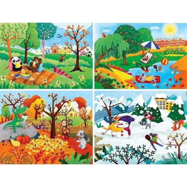 4 évszak 20,60,100,180 db-os puzzle - Clementoni