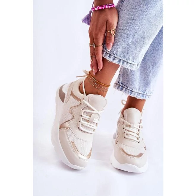 Női, világos bézs színű tornacipő