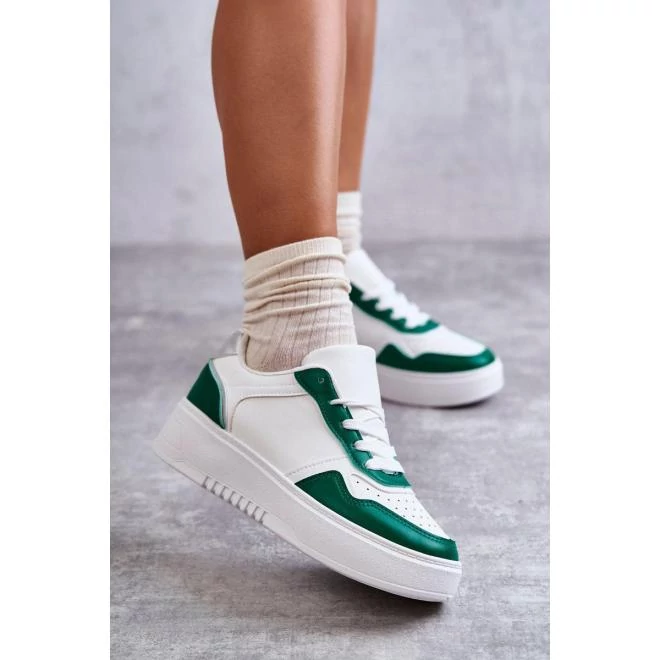 Fehér, női platform tornacipő