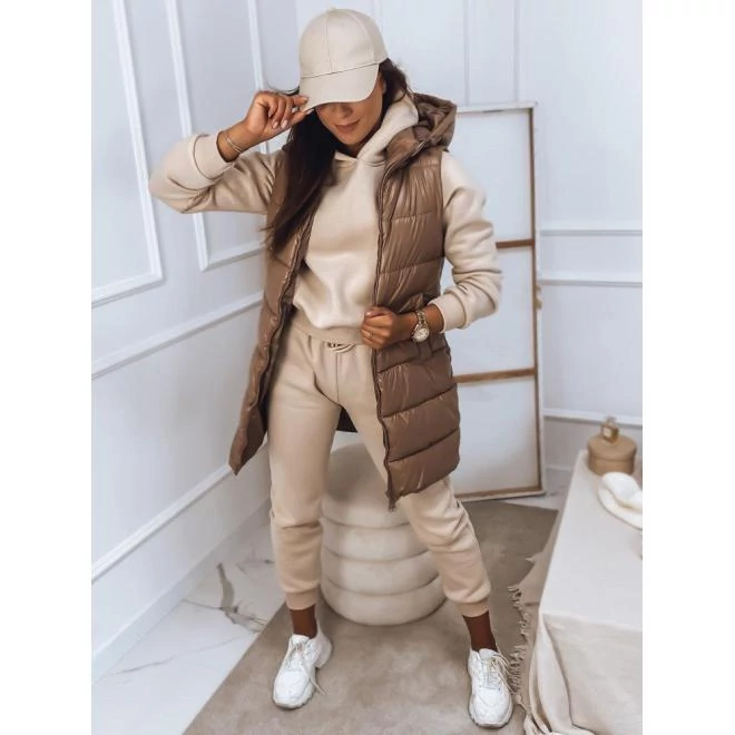 Barna fényes mellény hölgyeknek