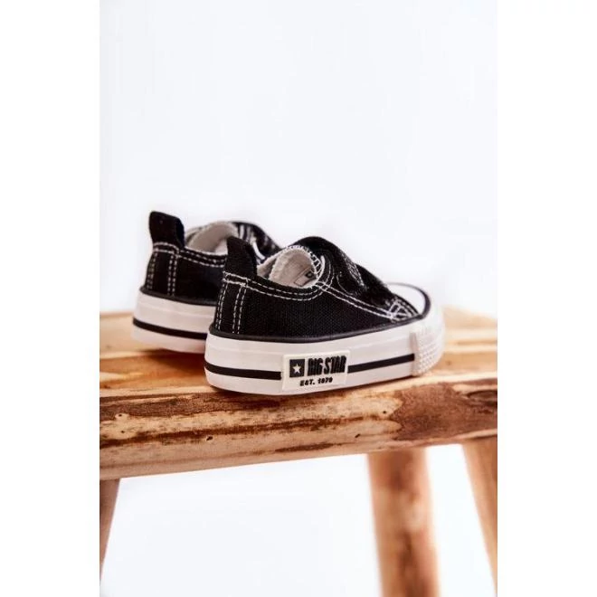 Fekete, gyermek Big Star tornacipő, tépőzárral