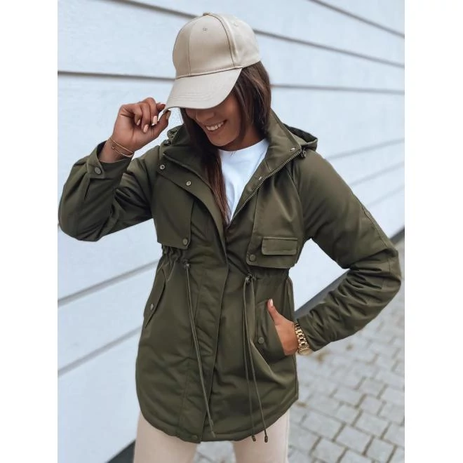 Őszi női zöld színű parka