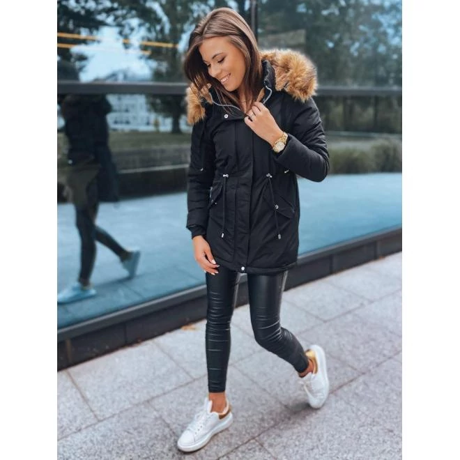 Fekete női parka