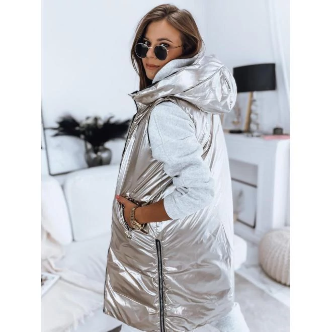 Fekete kétoldalú női mellény