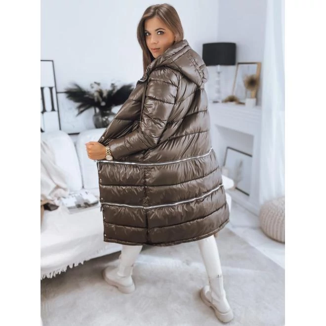 Kávé színű női téli kabát 3 az 1-ben