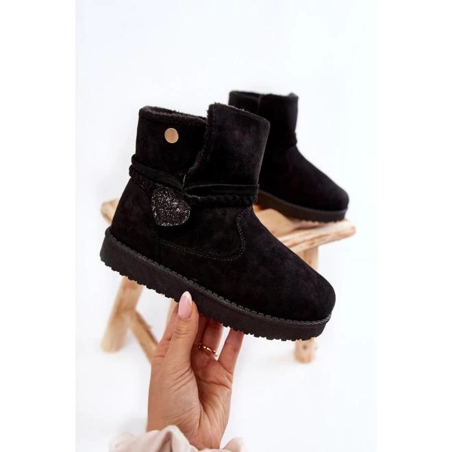 Fekete, hótaposó csizma, lányoknak