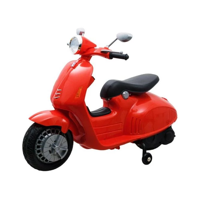 Piros színű, elektromos gyermek robogó