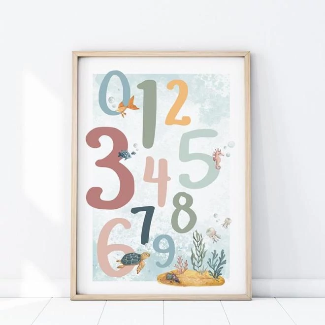 Gyerekszoba plakát, számokkal