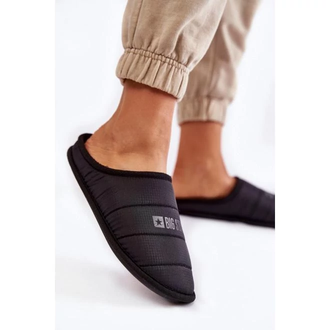 Női, Big Star meleg papucs, fekete színben