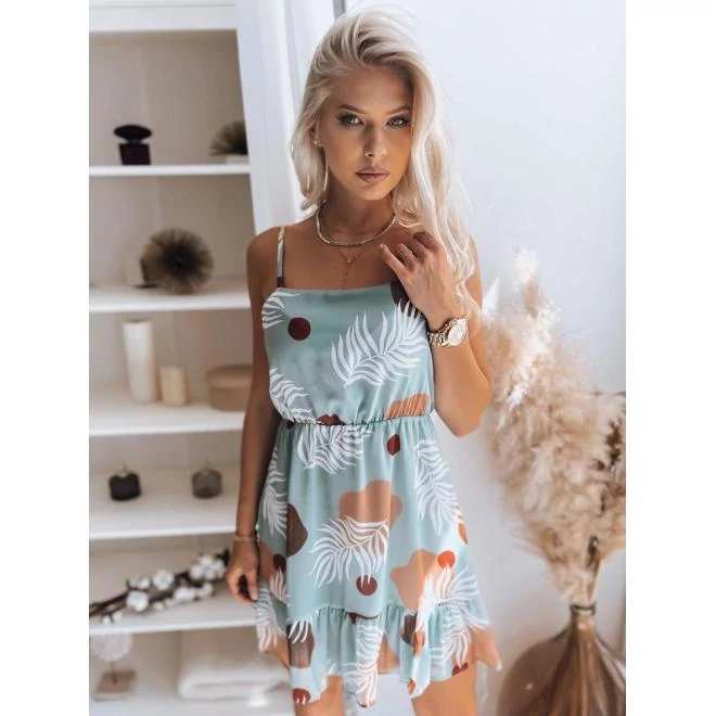 Zöld, pántos női ruha