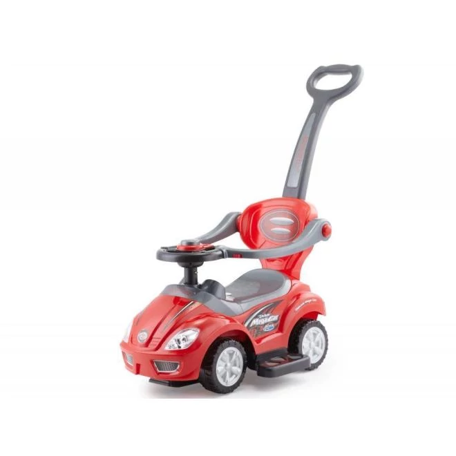 3 az 1-ben, gyermek Játékautó, fogantyúval, piros színben