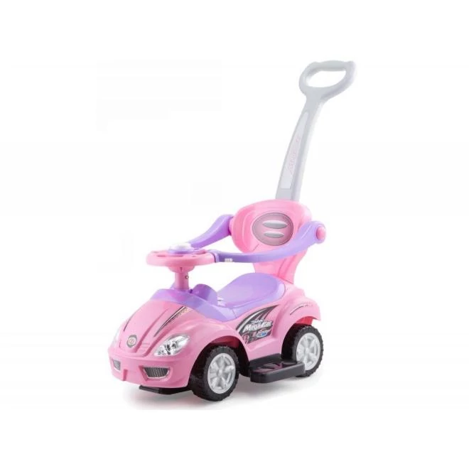 3 az 1-ben, gyermek Játékautó, fogantyúval, rózsaszín színben