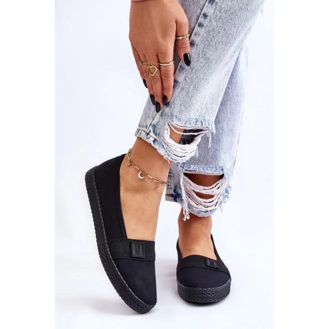 Felbújós, fekete, Big Star tornacipő, hölgyeknek