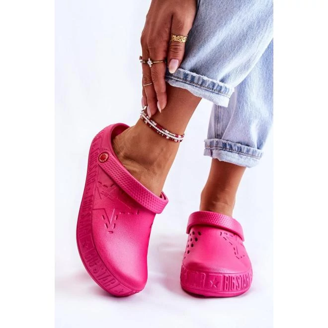 Női, rózsaszín színű crocs, Big Star