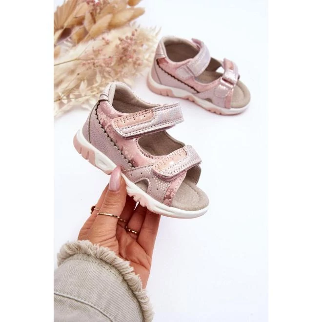 Rózsaszín színű, kényelmes szandál, lányoknak