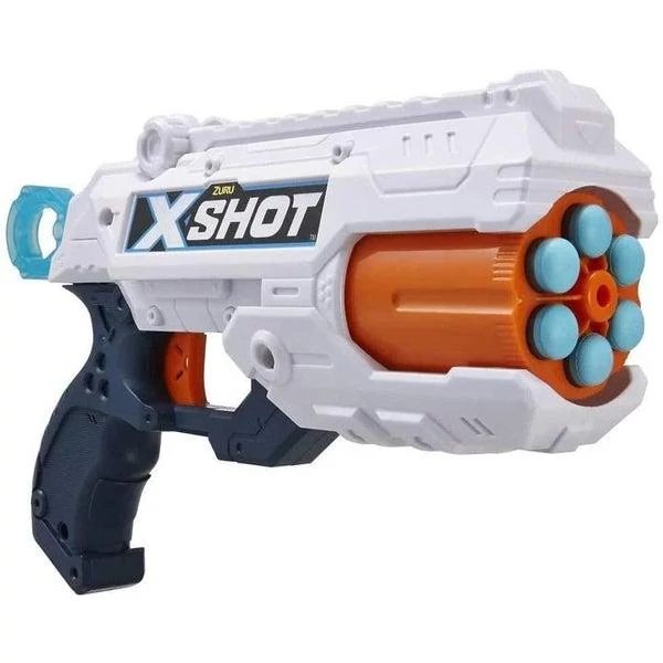 X-Shot Excel Reflex 6 lövetű szivacslövő fegyver, célpont dobozzal