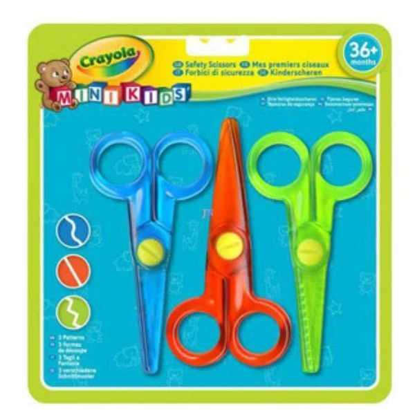 Crayola Mini Kids: Műanyag olló készlet - 3 db-os