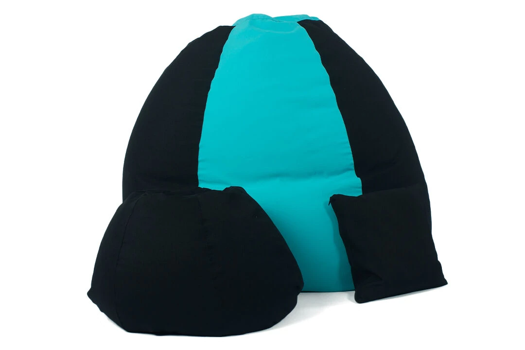 Fekete - Türkiz ALL IN Bicolor XXL babzsákfotel garnitúra