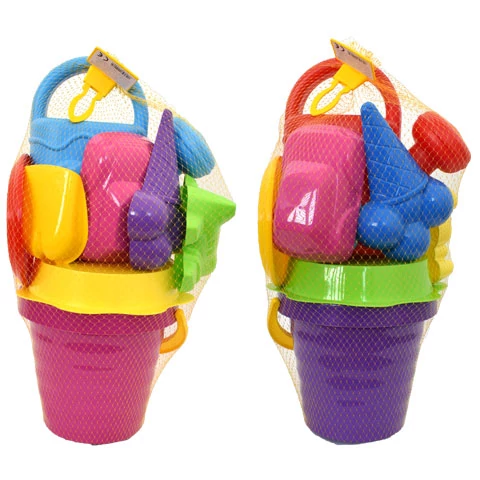 Nagy homokozó szett hullámos vödörrel 10 részes - D-Toys