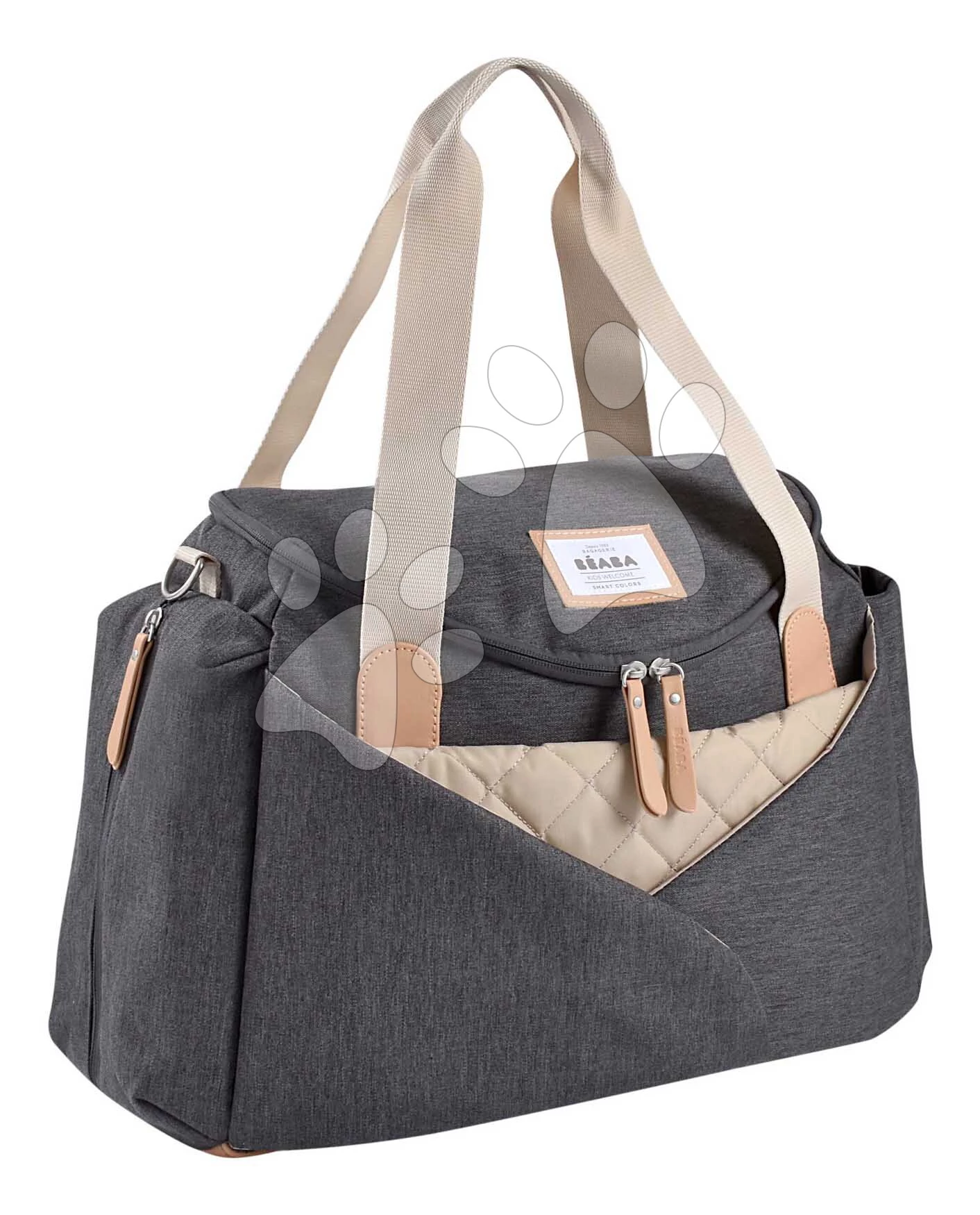 Prebaľovacia taška ku kočíku Sydney II Changing Bag Dark Heather Grey Beaba s prebaľovacou podložkou sivá BE940327