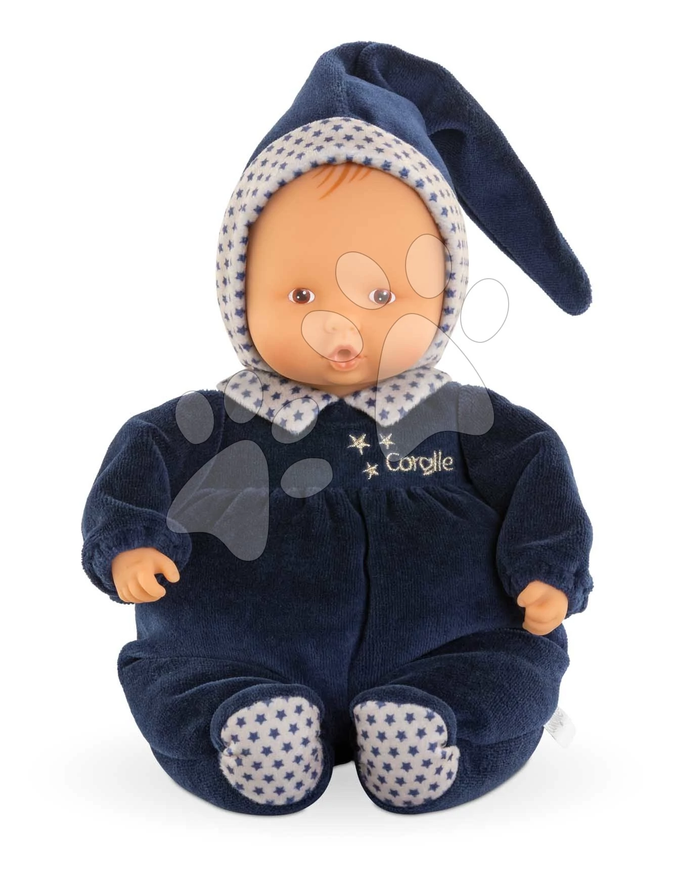 Játékbaba Babipouce Navy Blue Starry Dreams Mon Doudou Corolle barna szempár és csücsőrítő ajkak 28 cm 0 hó-tól CO020150