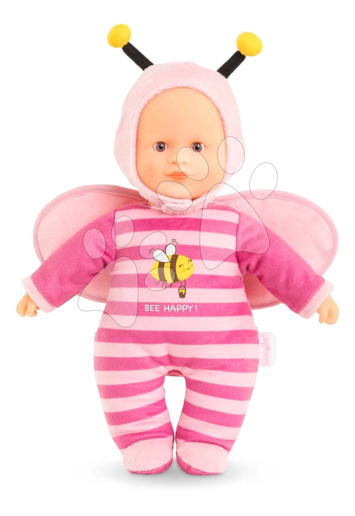 Játékbaba Sweet Heart Bee Mon Doudou Corolle barna szemekkel kapucnival és szárnyakkal 30 cm 9 hó-tól