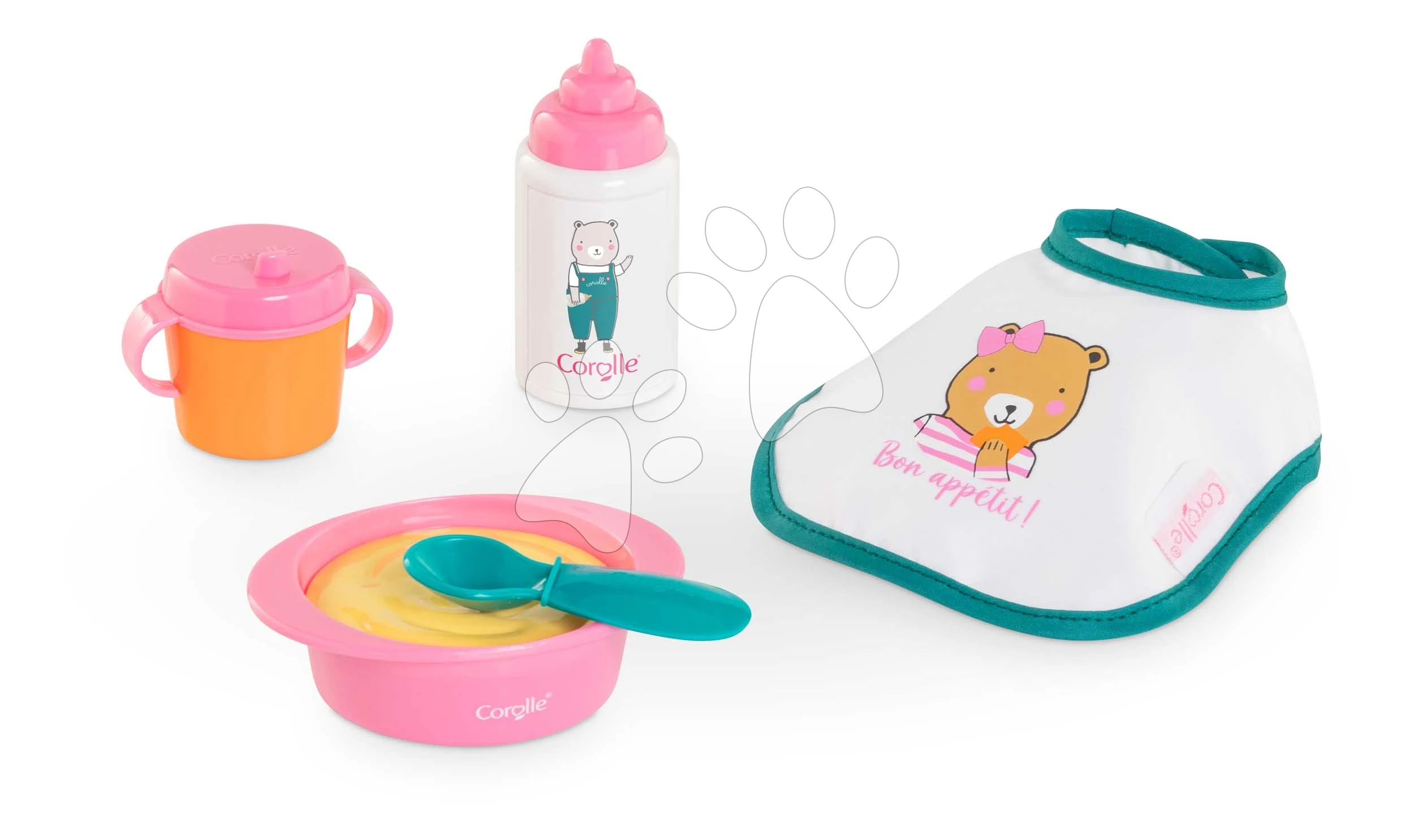 Ebédkészklet játékbabának Small Mealtime Set Corolle 30 cm babénak 5 kiegészítővel 18 hó-tól CO111130
