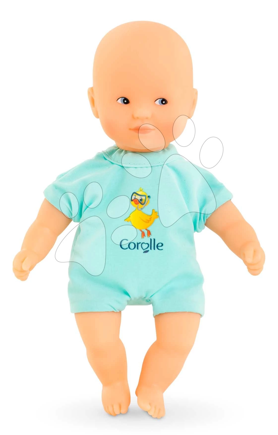 Játékbaba kádba Mini Bath Blue Mon Premier Poupon Corolle kék szemekkel 20 cm 18 hó-tól