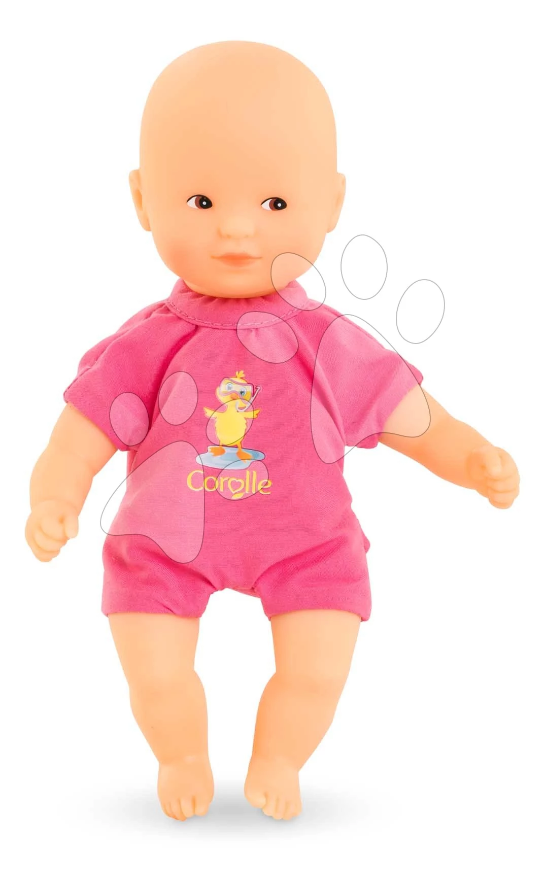 Játékbaba kádba Mini Bath Pink Mon Premier Poupon Corolle barna szemekkel 20 cm 18 hó-tól