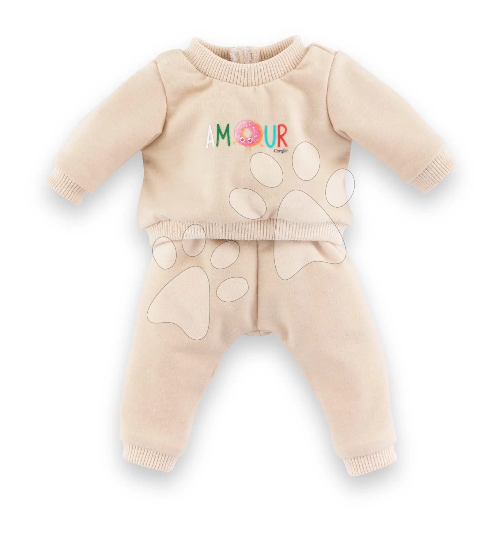 Melegítő szett játékbabára Beige Tracksuit Mon Grand Poupon Corolle 36 babának 24 hó-tól CO141900