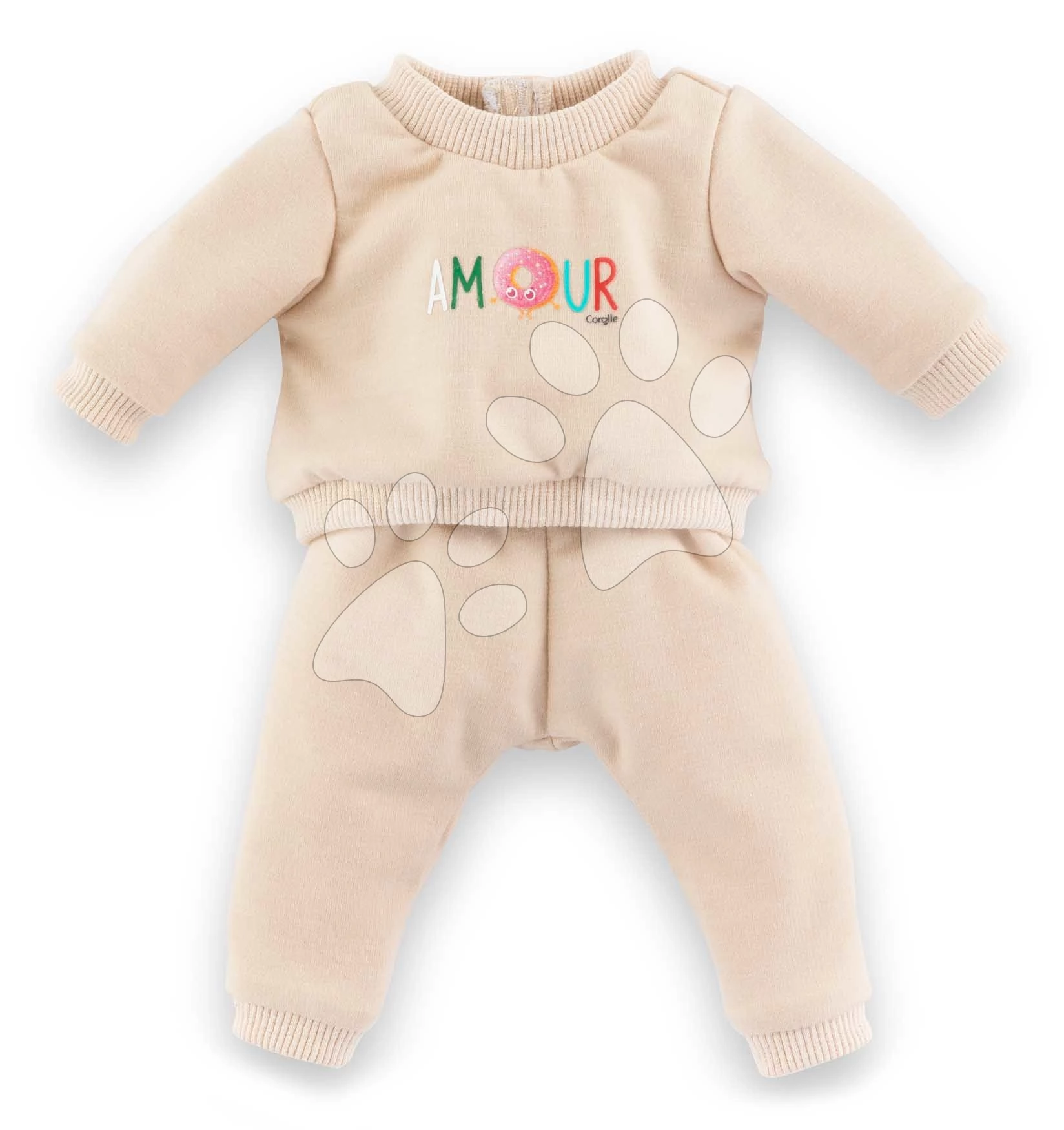 Melegítő szett játékbabára Beige Tracksuit Mon Grand Poupon Corolle 42 babának 24 hó-tól CO160210