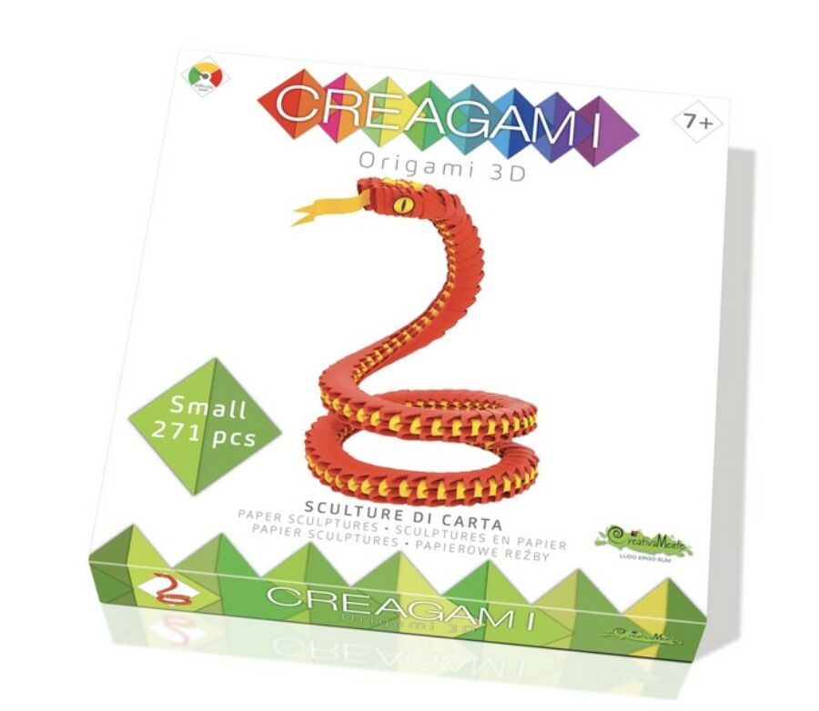 Creagami -3D origami készlet, Kígyó (kicsi)