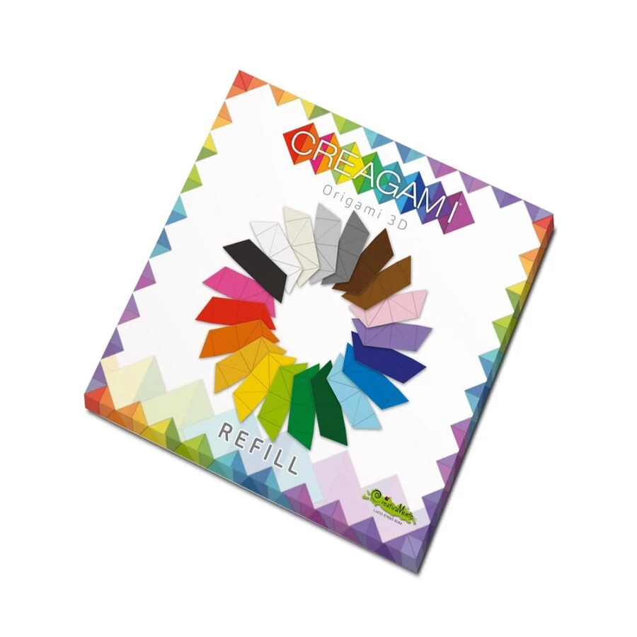 Creagami utántöltő , 3D origami készlethez, többszínű, semleges