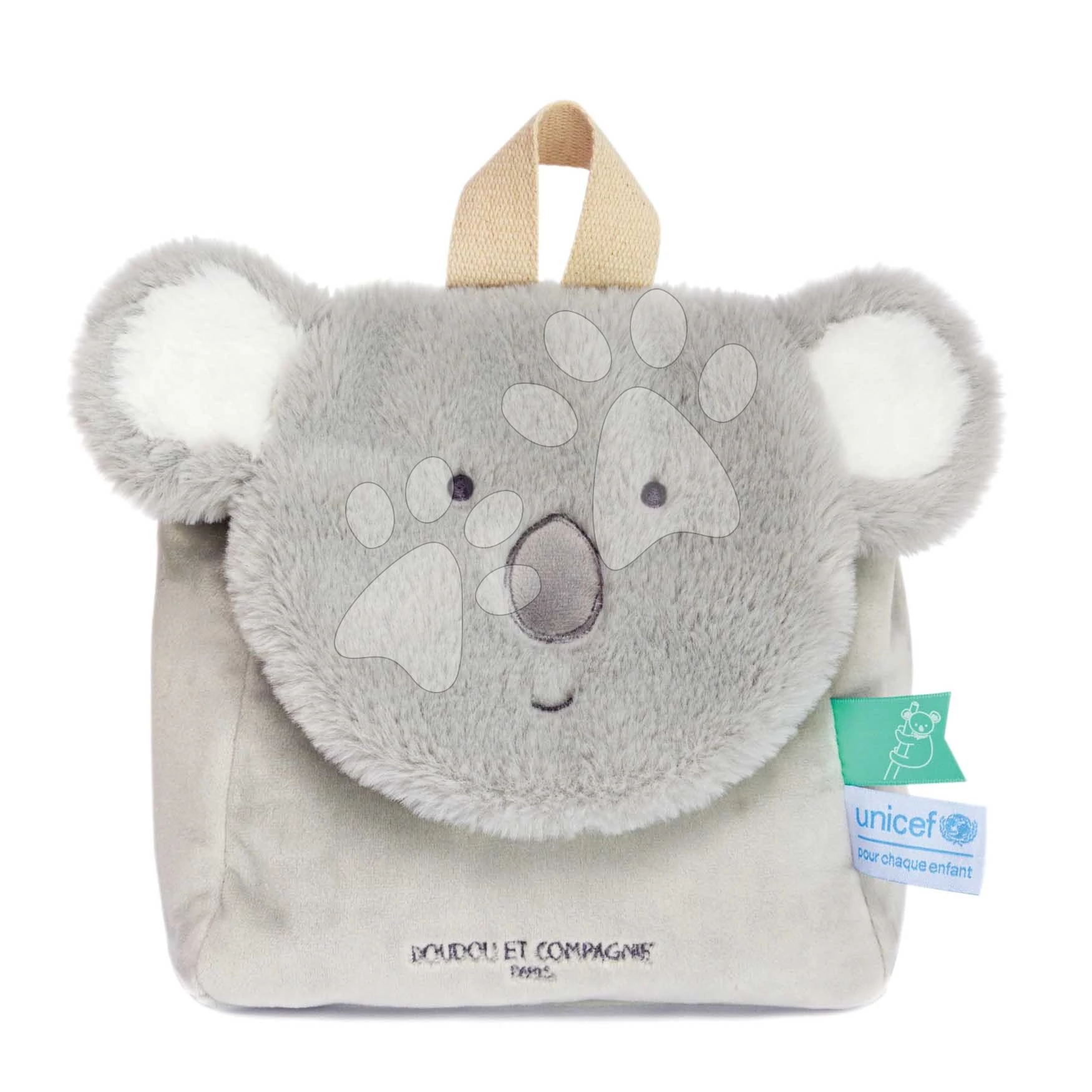 Plyšový batoh Koala Backpack Unicef Collection sivý od 18 mes DC3832