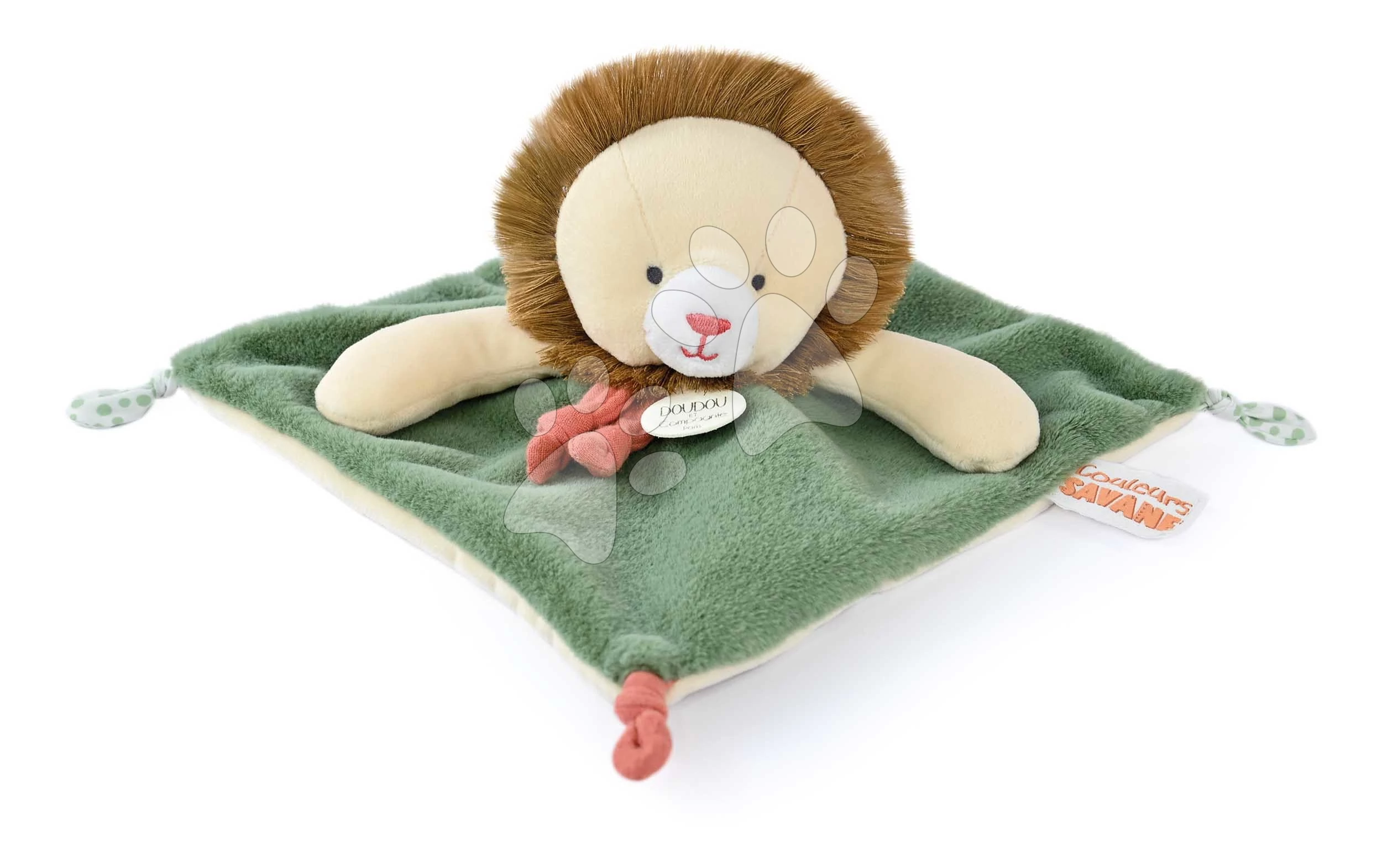 Plüss oroszlán dédelgetésre Couleurs Savane Doudou et Compagnie zöld 25 cm 0 hó-tól DC4068