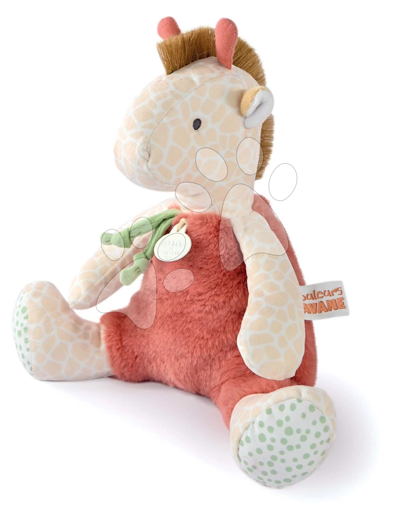 Plüss zsiráf Couleurs Savane Doudou et Compagnie piros 30 cm 0 hó-tól DC4074
