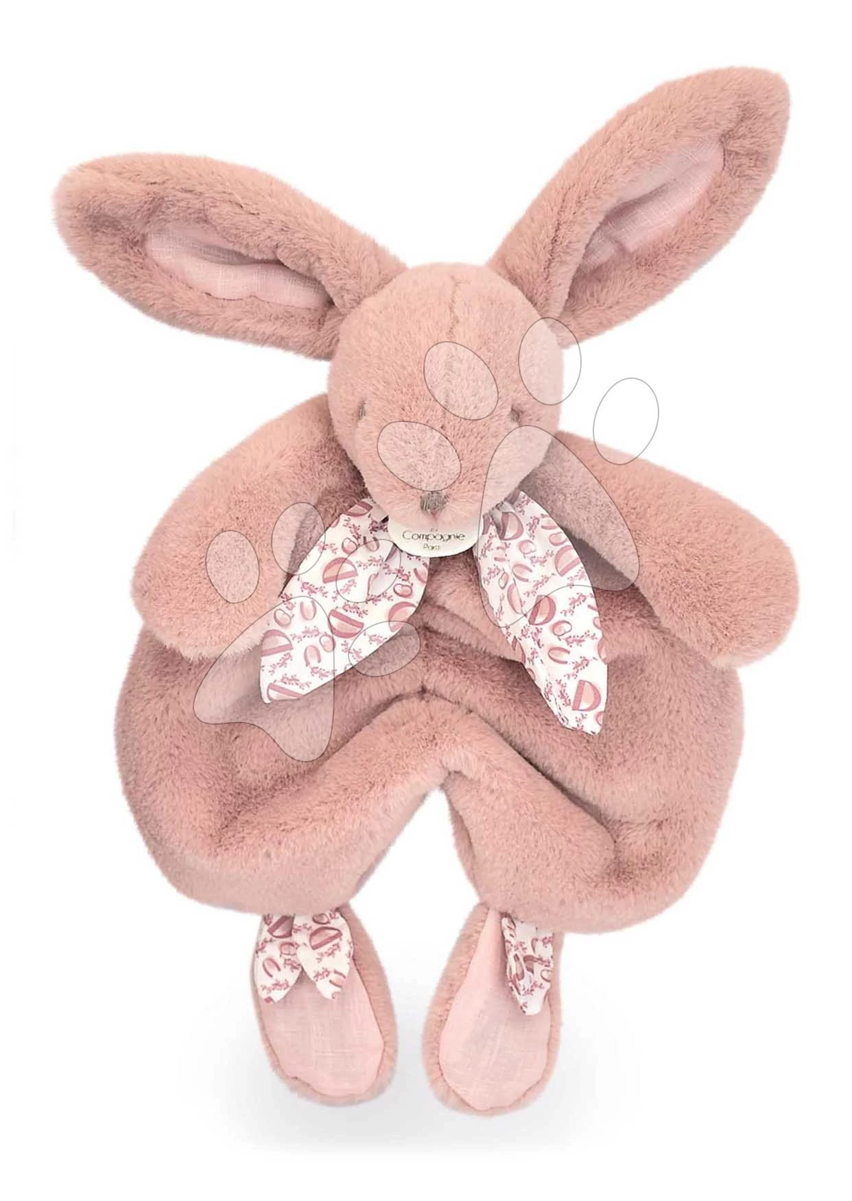 Plüss nyuszi dédelgetésre Bunny Comforter Pink Doudou et Compagnie ajándékcsomagolásban rózsaszín 29 cm 0 hó-tól DC4146