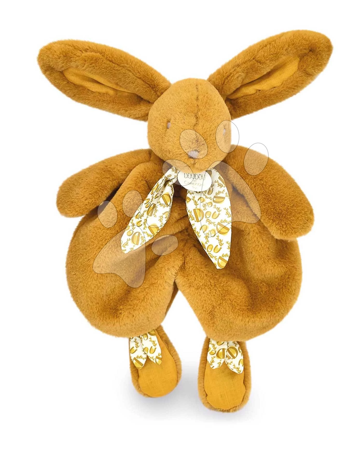 Plüss nyuszi dédelgetésre Bunny Comforter Ocher Doudou et Compagnie ajándékcsomagolásban barna 29 cm 0 hó-tól DC4151