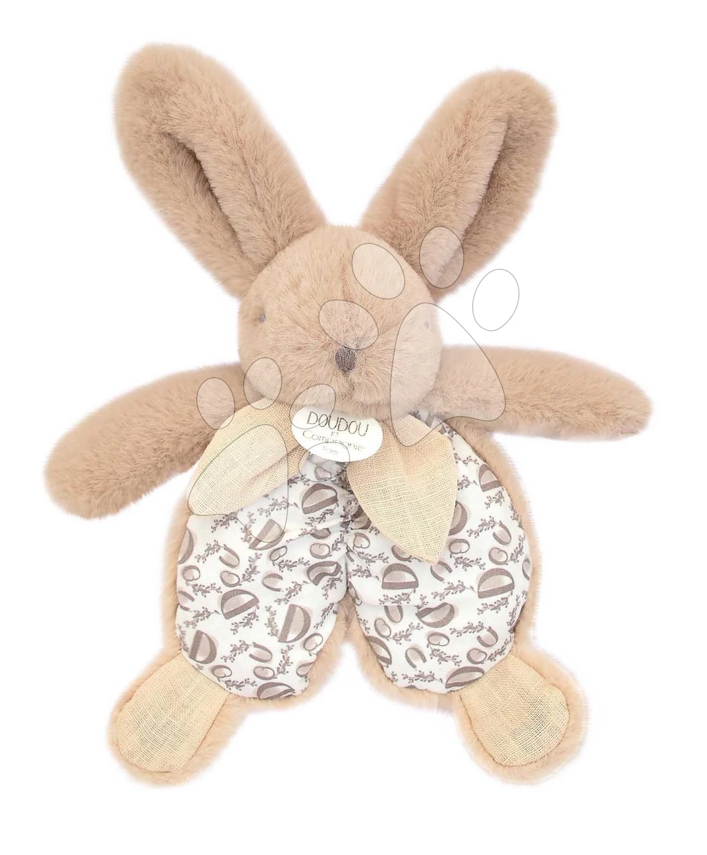 Plüss nyuszi dédelgetésre Bunny Comforter Sand Beige Doudou et Compagnie ajándékcsomagolásban bézs 18 cm 0 hó-tól  DC4192