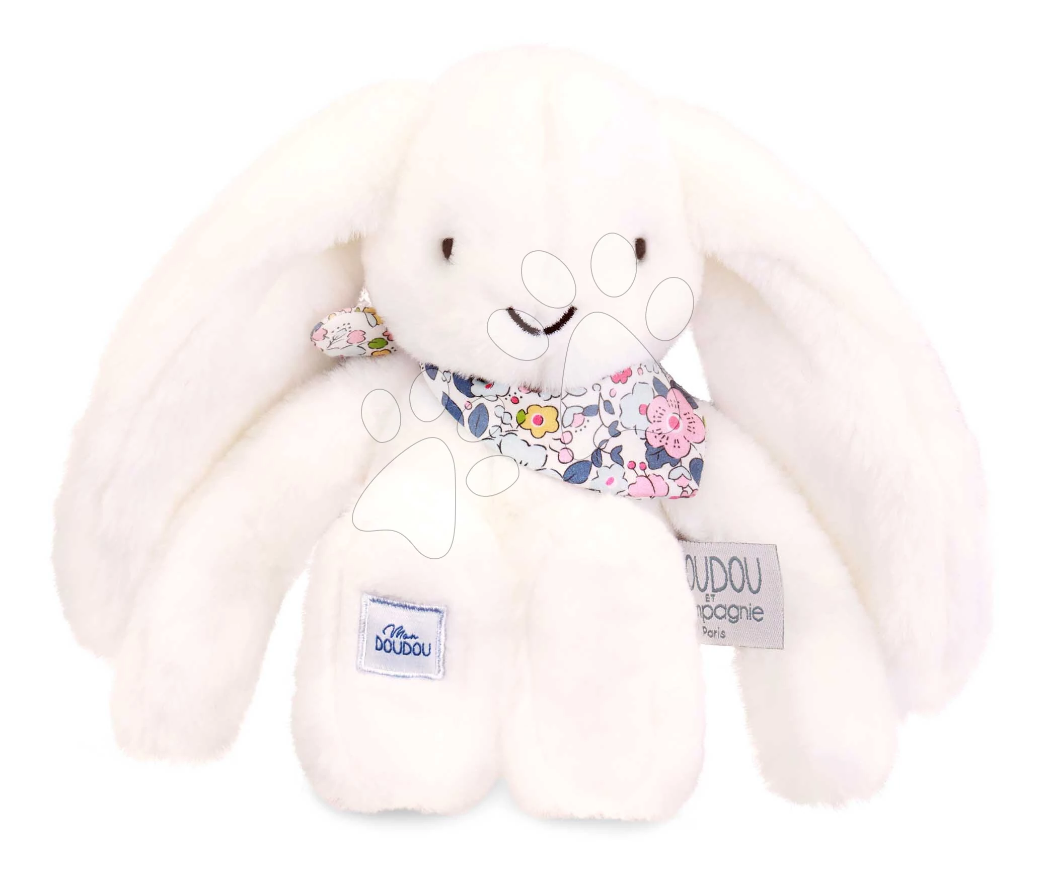 Plüss nyuszi Fleurette the Bunny White Doudou et Compagnie fehér 25 cm 0 hó-tól DC4296