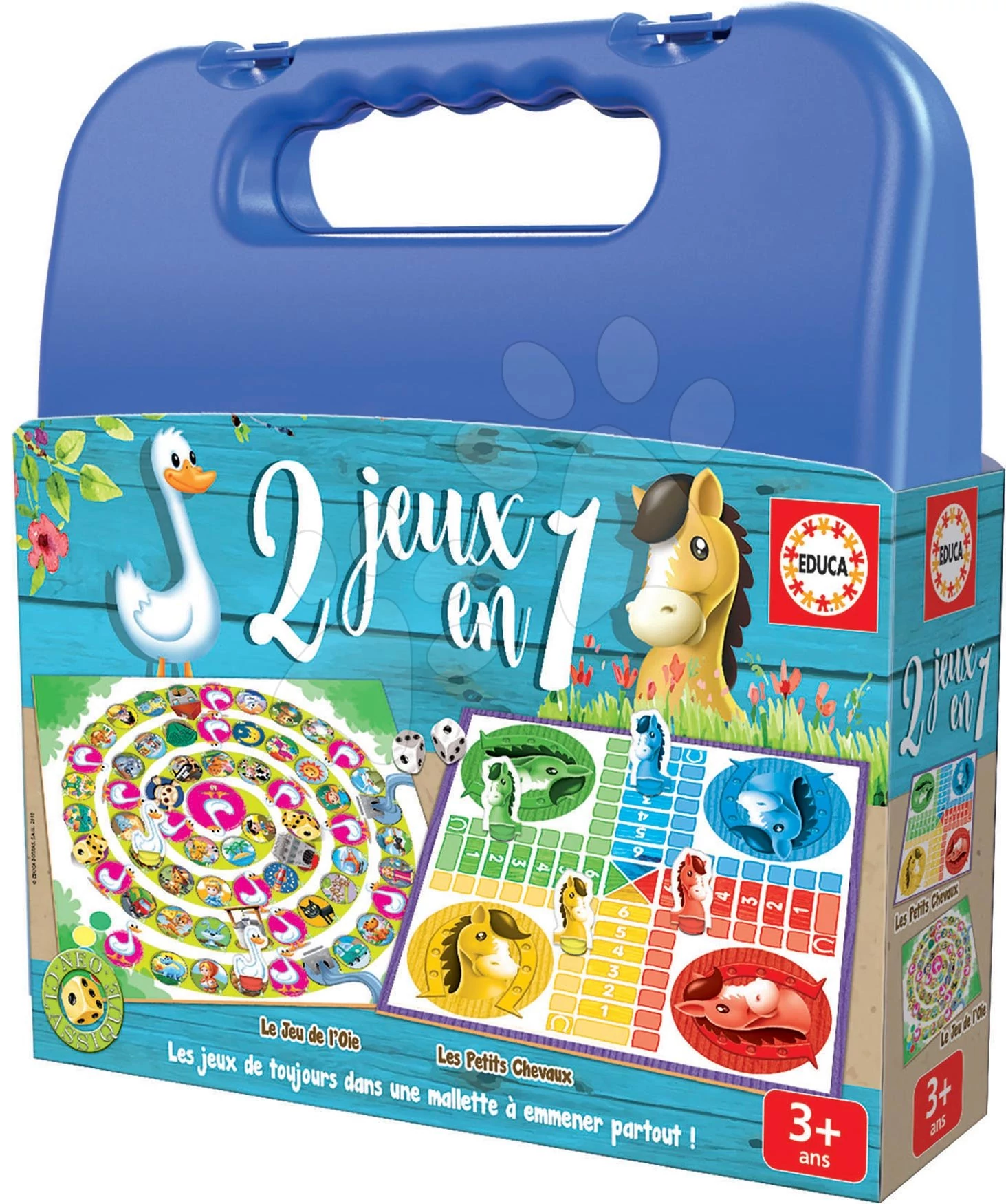 Társasjáték 2 games in 1 case Educa francia nyelvű