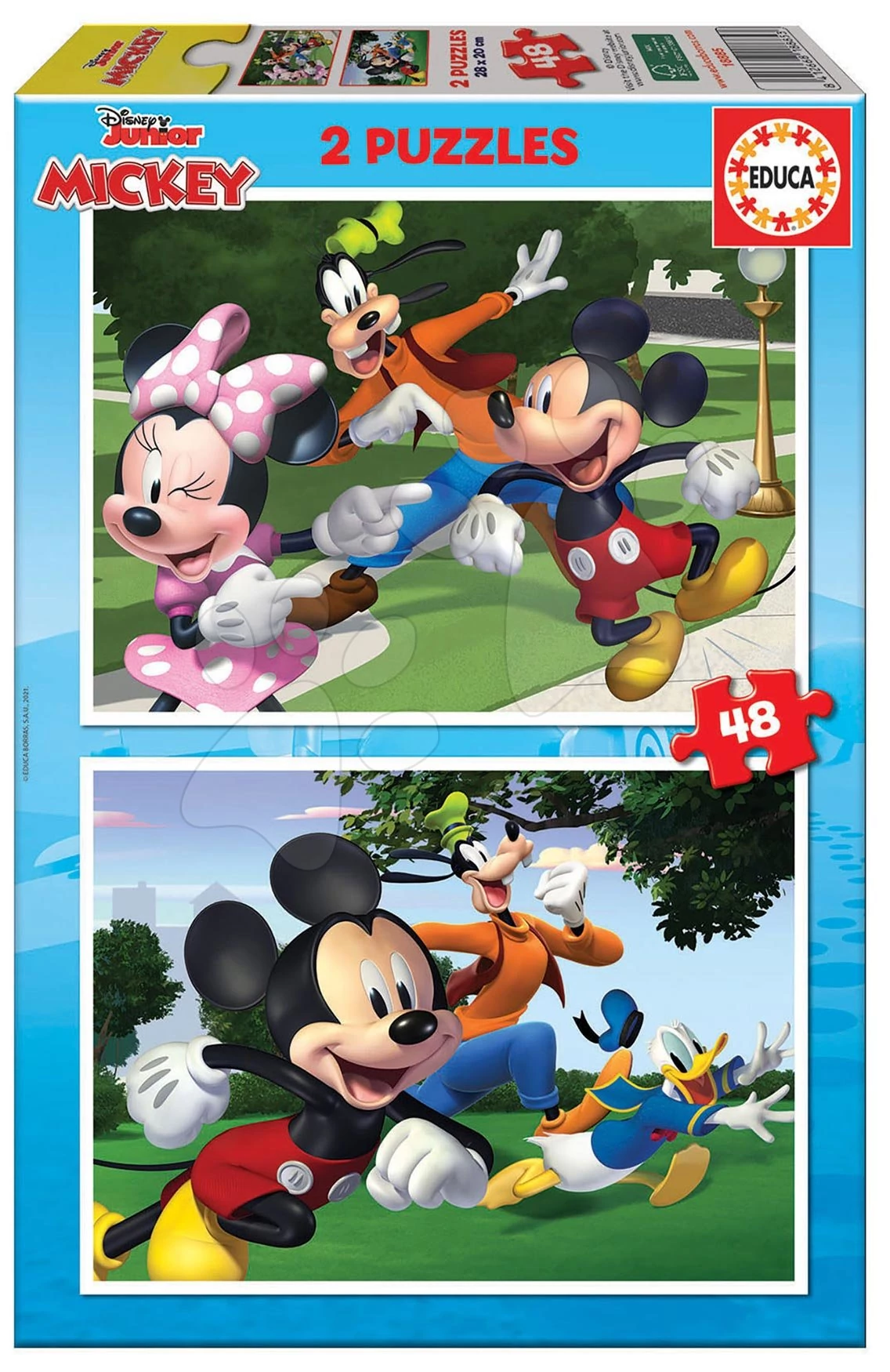 Puzzle Mickey&Friends Educa 2x48 darabos 4 évtől