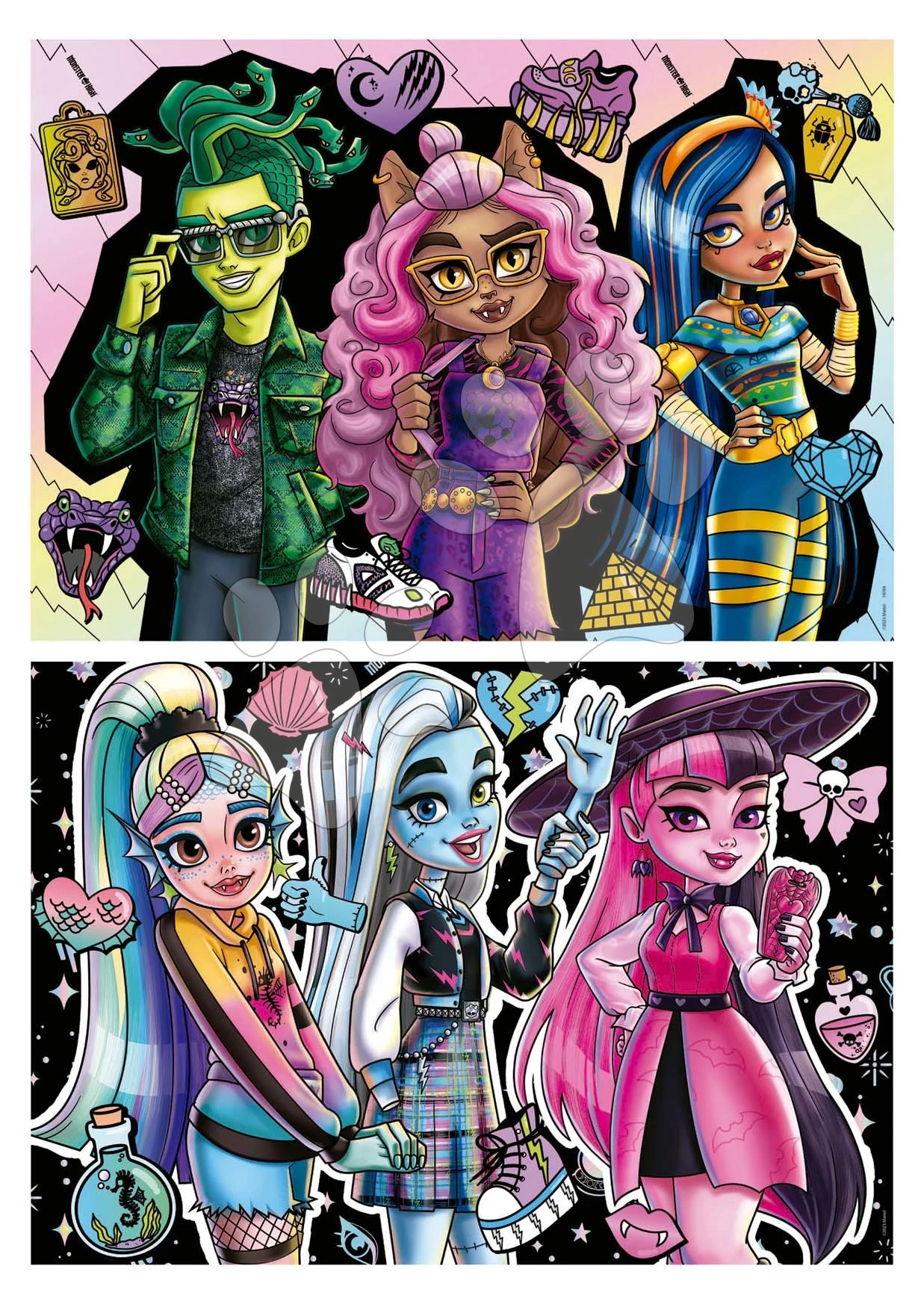 Puzzle Monster High Educa 2x100 darabos 6 évtől EDU19704