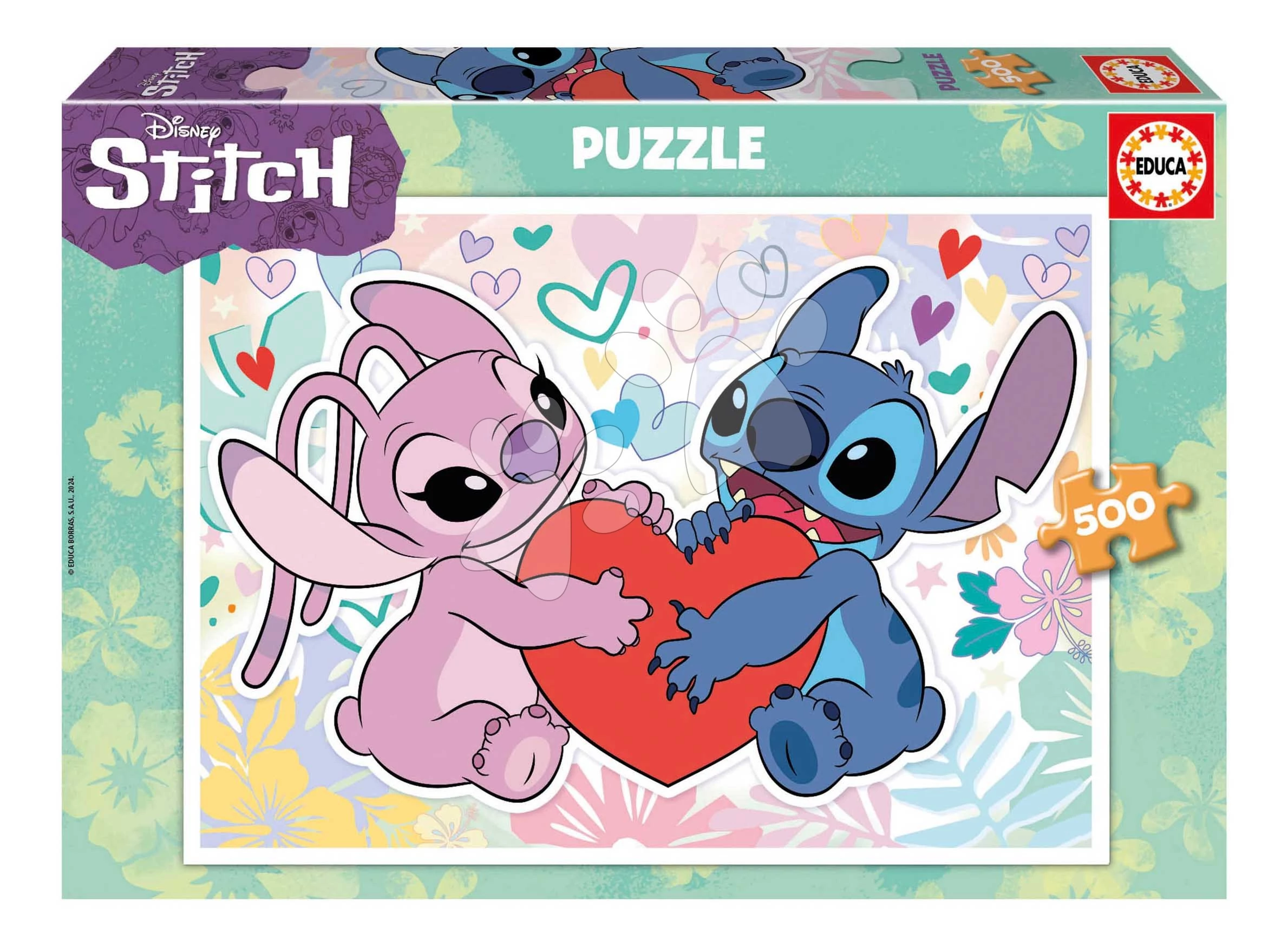 Puzzle Disney Stitch Educa 500 darabos és Fix ragasztó 11 évtől EDU19911