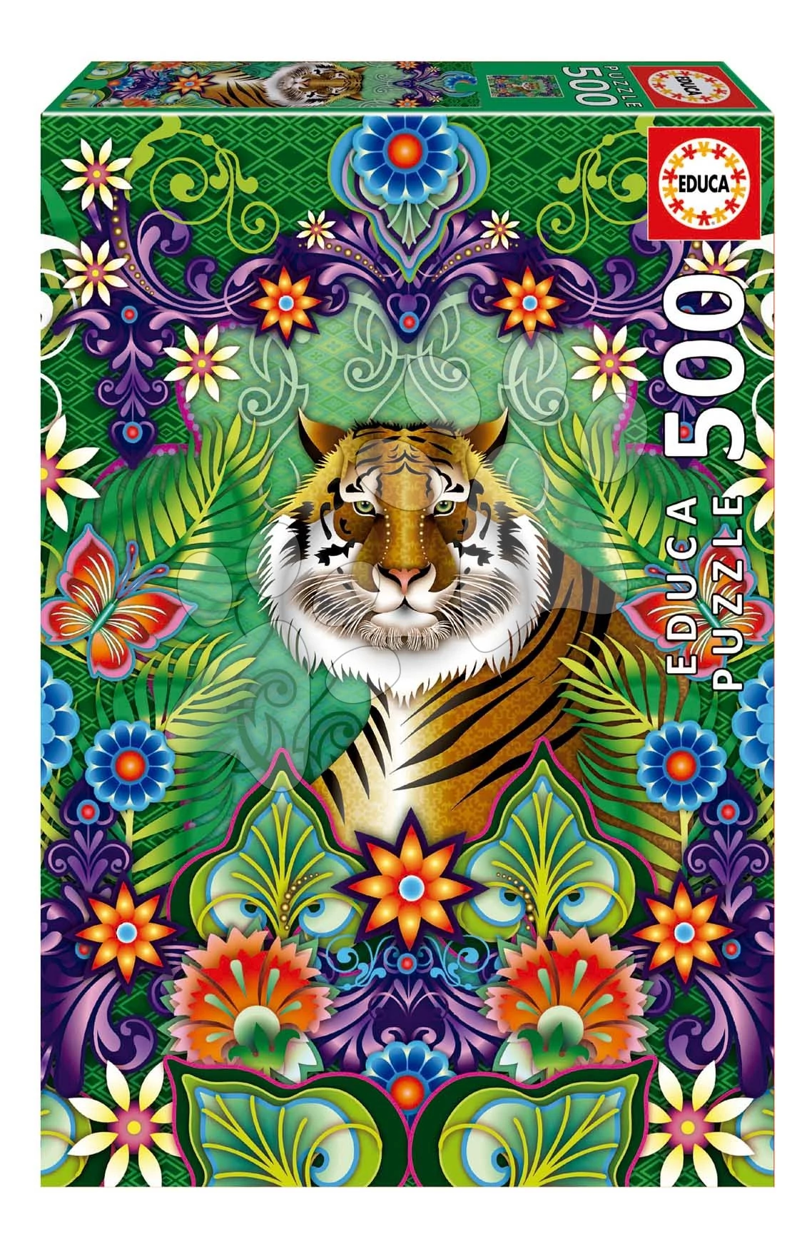 Puzzle Bengal Tiger Educa 500 darabos és Fix ragasztó 11 évtől EDU19912