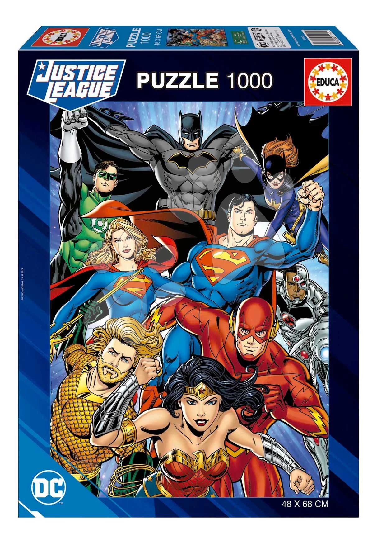 Puzzle Justice League DC Comics Educa 1000 darabos és Fix ragasztó 11 évtől EDU19935