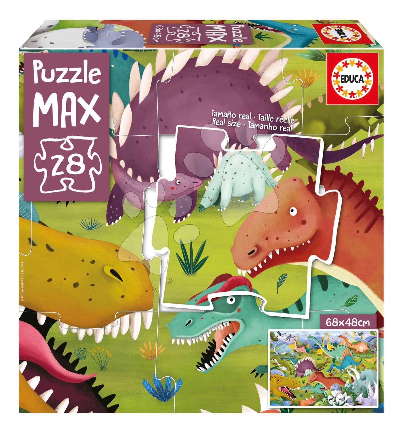 Puzzle Dinosaury MAX Educa 28 nagy elem 3 évtől EDU19954